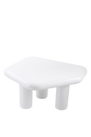 Table d'appoint blanche en fibre de verre gloss | Eichholtz Matiz | Meubleluxe.fr