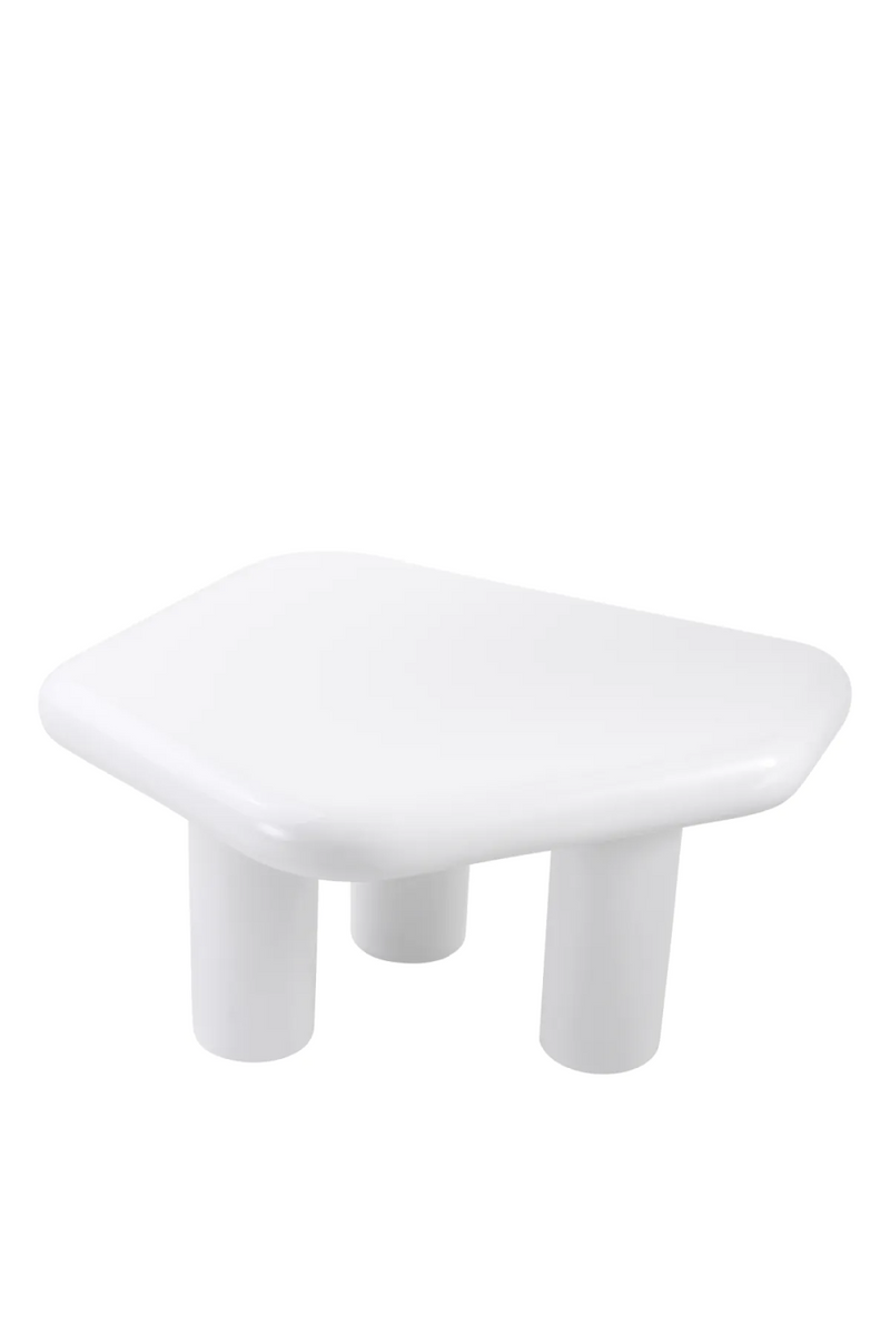 Table d'appoint blanche en fibre de verre gloss | Eichholtz Matiz | Meubleluxe.fr