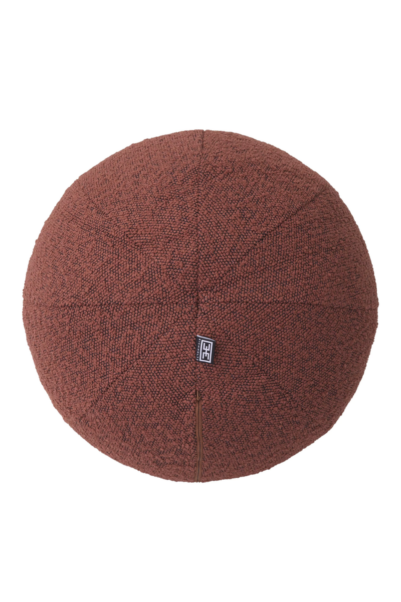 Coussin rond bouclé rouge | Eichholtz Palla L | Meubleluxe.fr