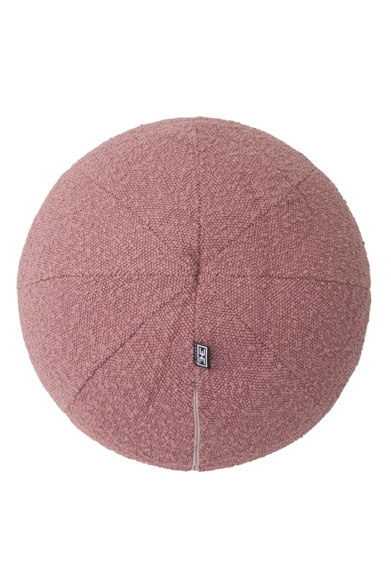 Coussin rond bouclé rose | Eichholtz Palla L | Meubleluxe.fr