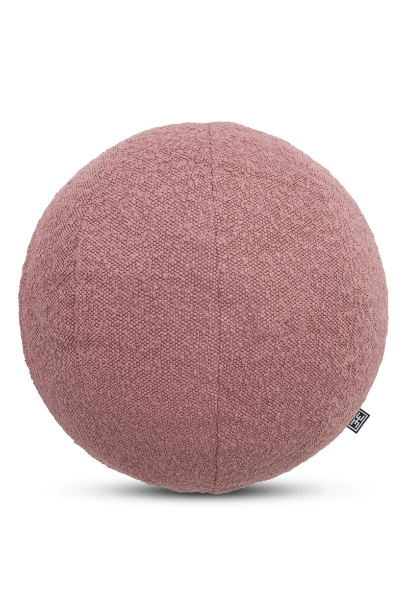 Coussin rond bouclé rose | Eichholtz Palla L | Meubleluxe.fr