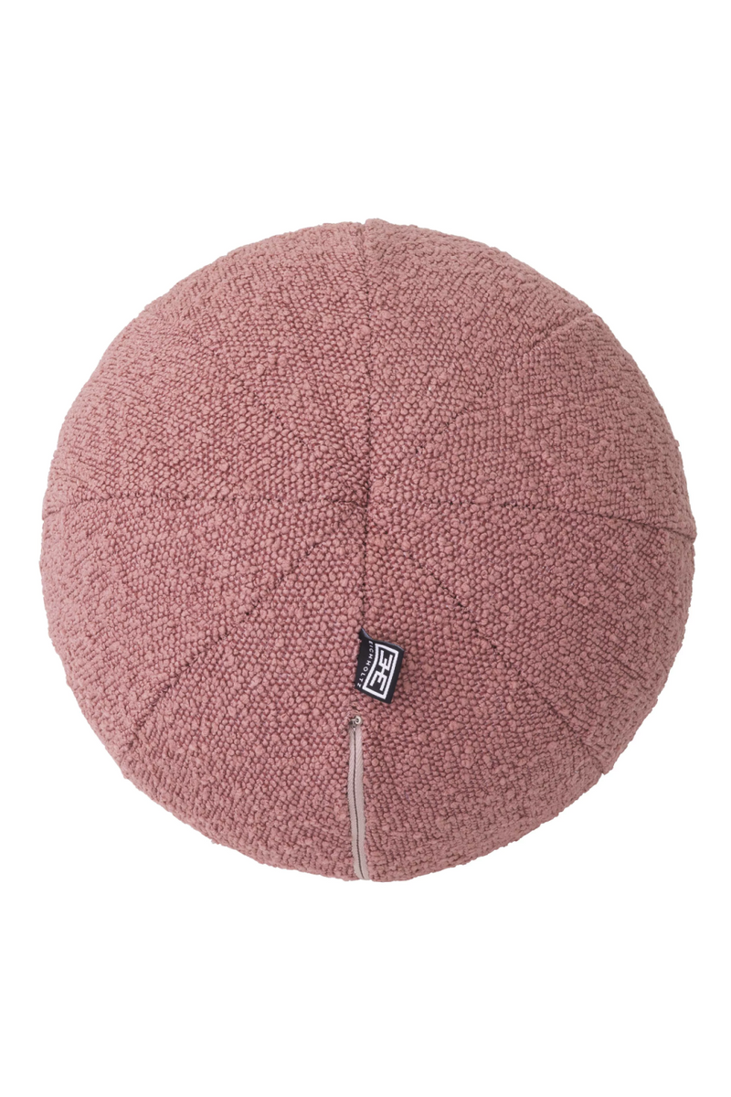 Coussin rond bouclé rose | Eichholtz Palla S | Meubleluxe.fr