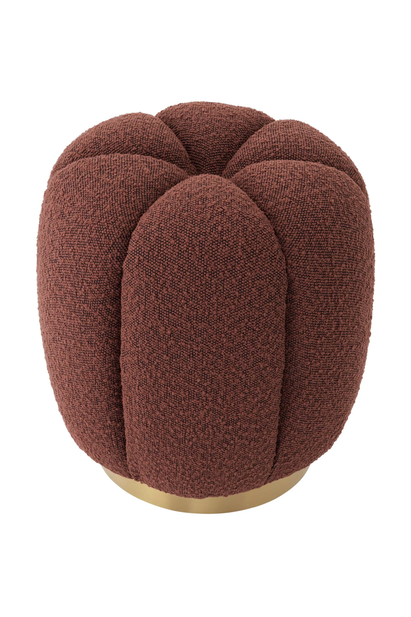 Pouf bouclé rouge | Eichholtz Orchanic | Meubleluxe.fr