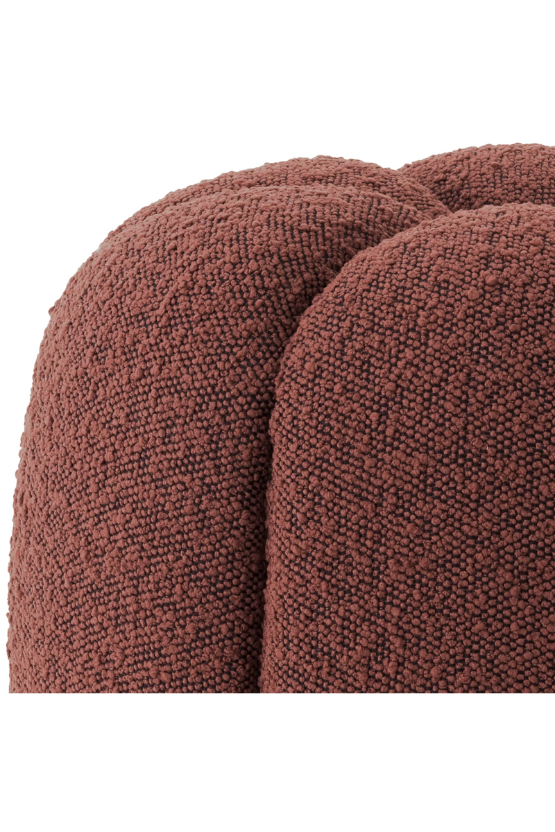 Pouf bouclé rouge | Eichholtz Orchanic | Meubleluxe.fr