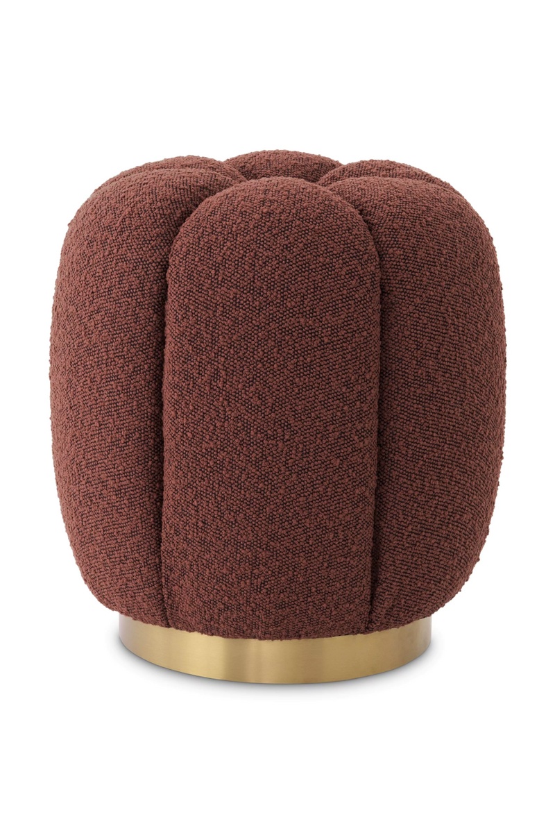 Pouf bouclé rouge | Eichholtz Orchanic  | Meubleluxe.fr