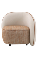 Fauteuil bouclé crème (droit) | Eichholtz San Marino | Meubleluxe.fr