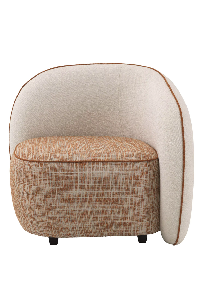 Fauteuil bouclé crème (droit) | Eichholtz San Marino | Meubleluxe.fr