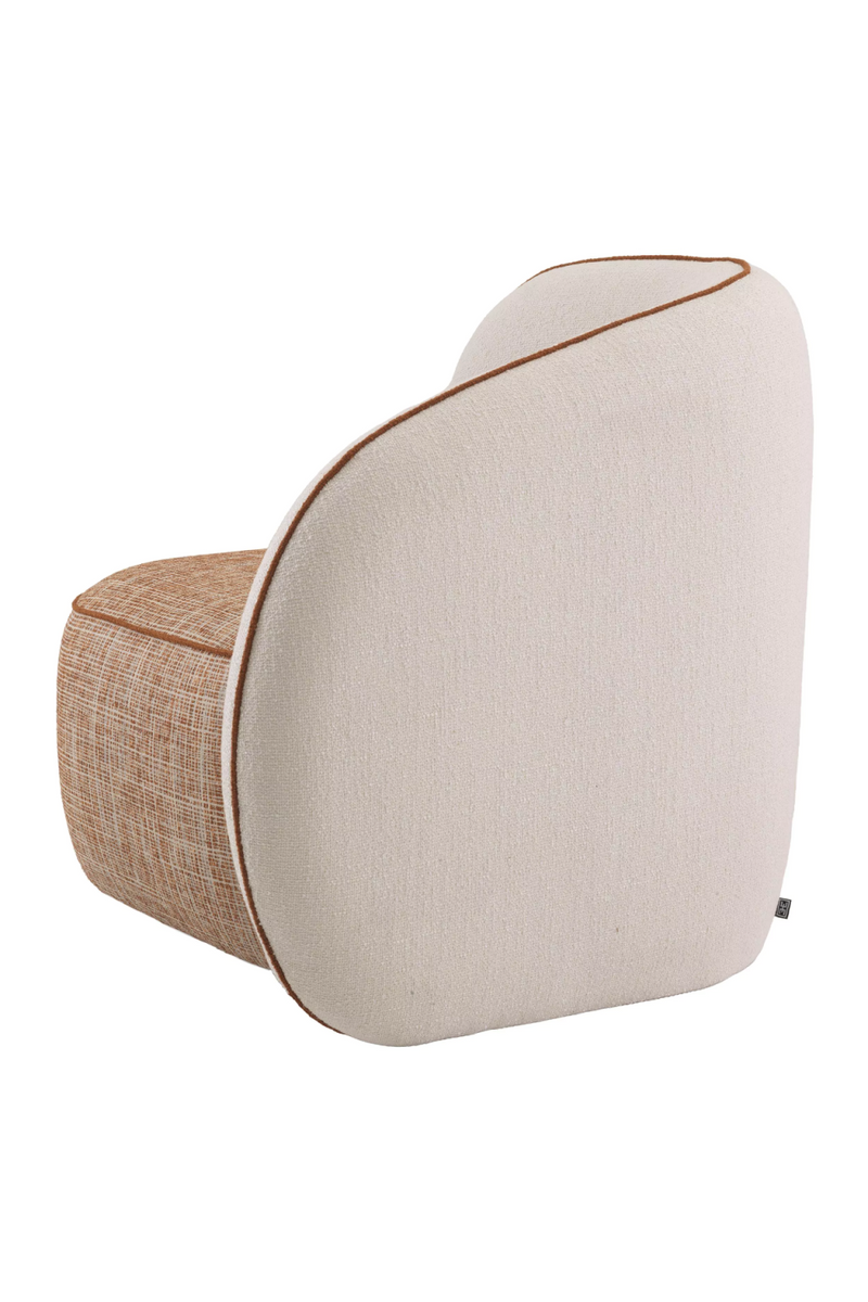 Fauteuil bouclé crème (droit) | Eichholtz San Marino | Meubleluxe.fr