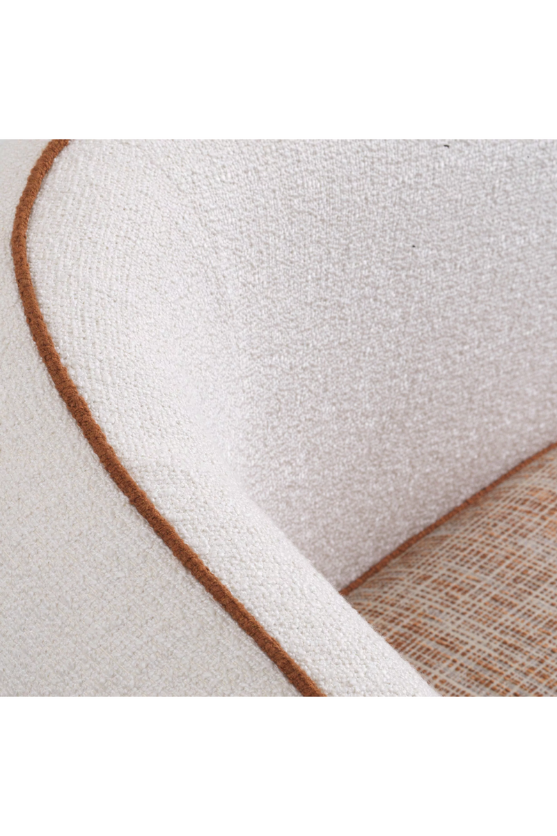 Fauteuil bouclé crème (droit) | Eichholtz San Marino | Meubleluxe.fr