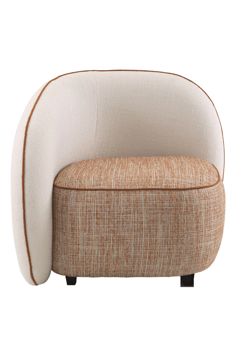 Fauteuil bouclé crème (gauche) | Eichholtz San Marino | Meubleluxe.fr