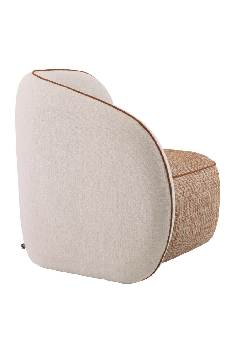 Fauteuil bouclé crème (gauche) | Eichholtz San Marino | Meubleluxe.fr