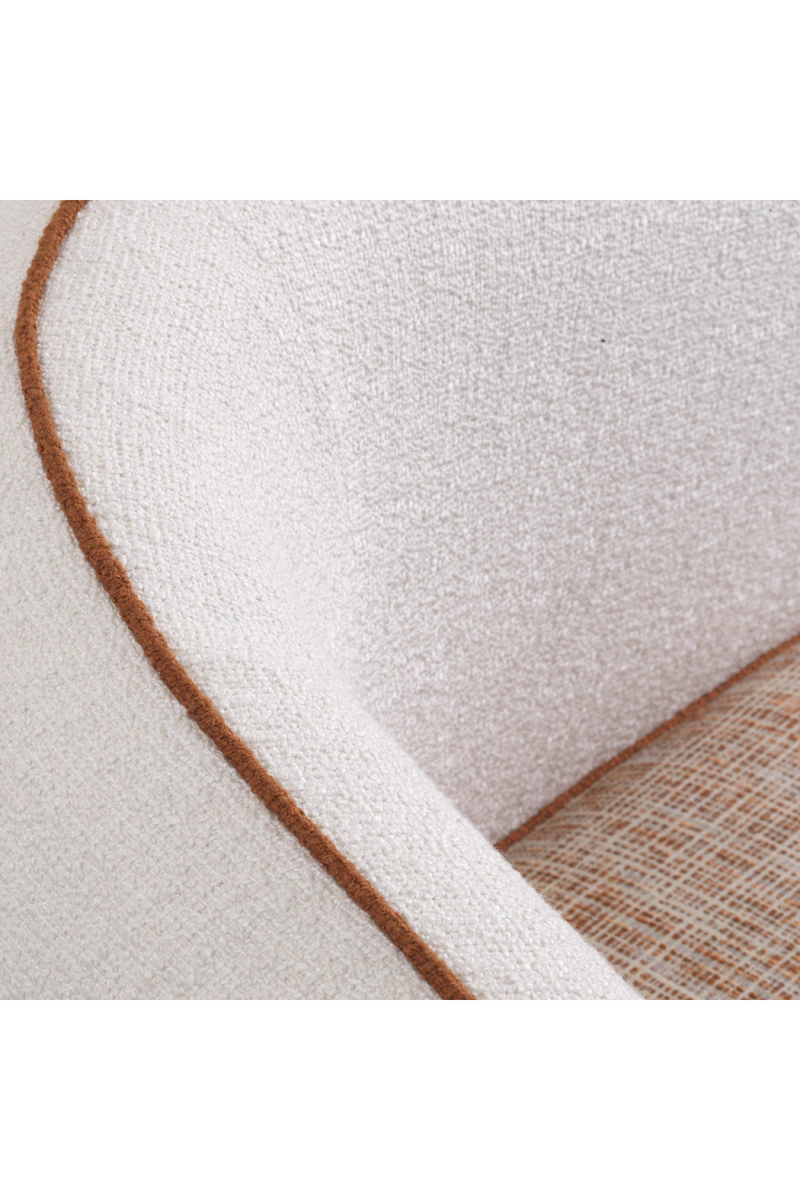 Fauteuil bouclé crème (gauche) | Eichholtz San Marino | Meubleluxe.fr