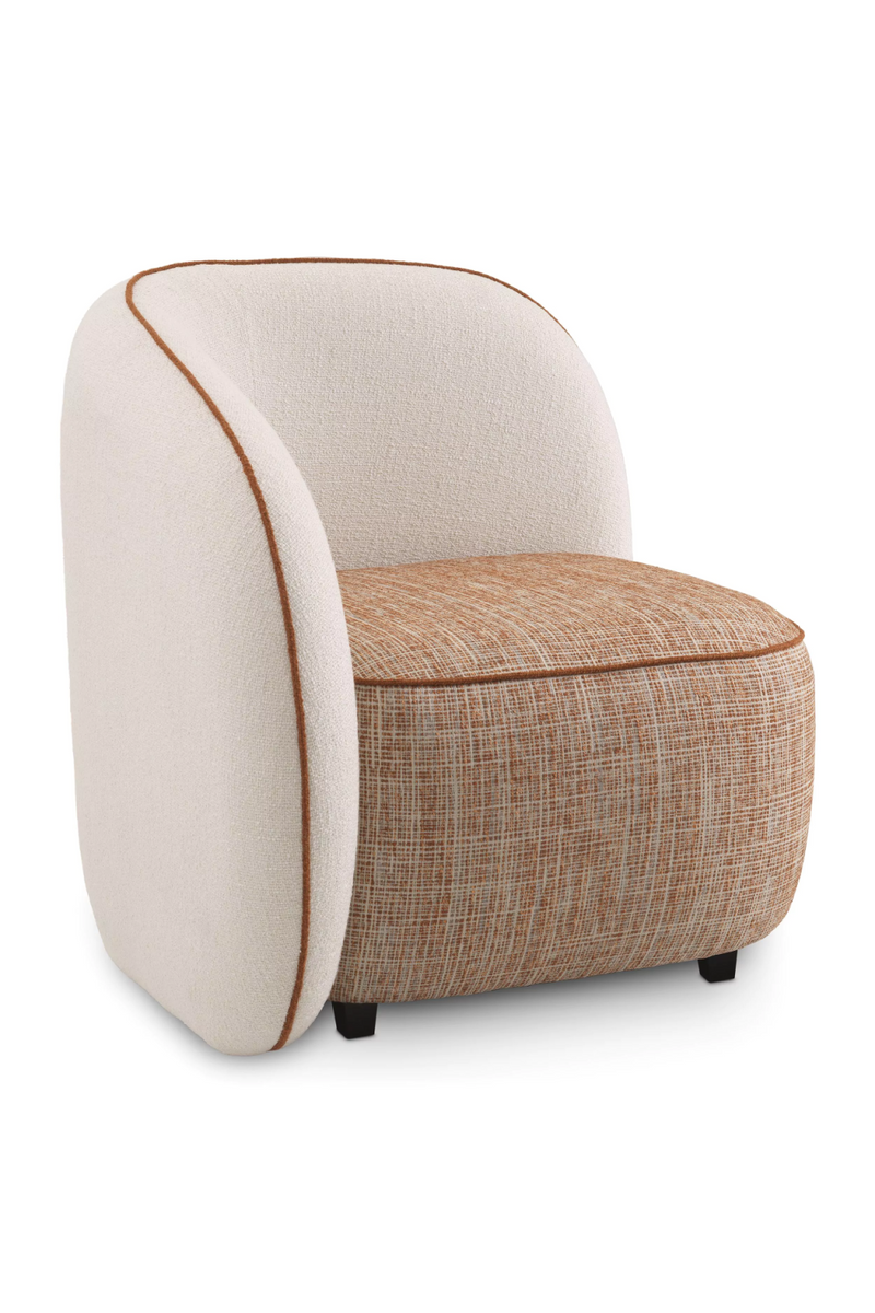 Fauteuil bouclé crème (gauche) | Eichholtz San Marino | Meubleluxe.fr