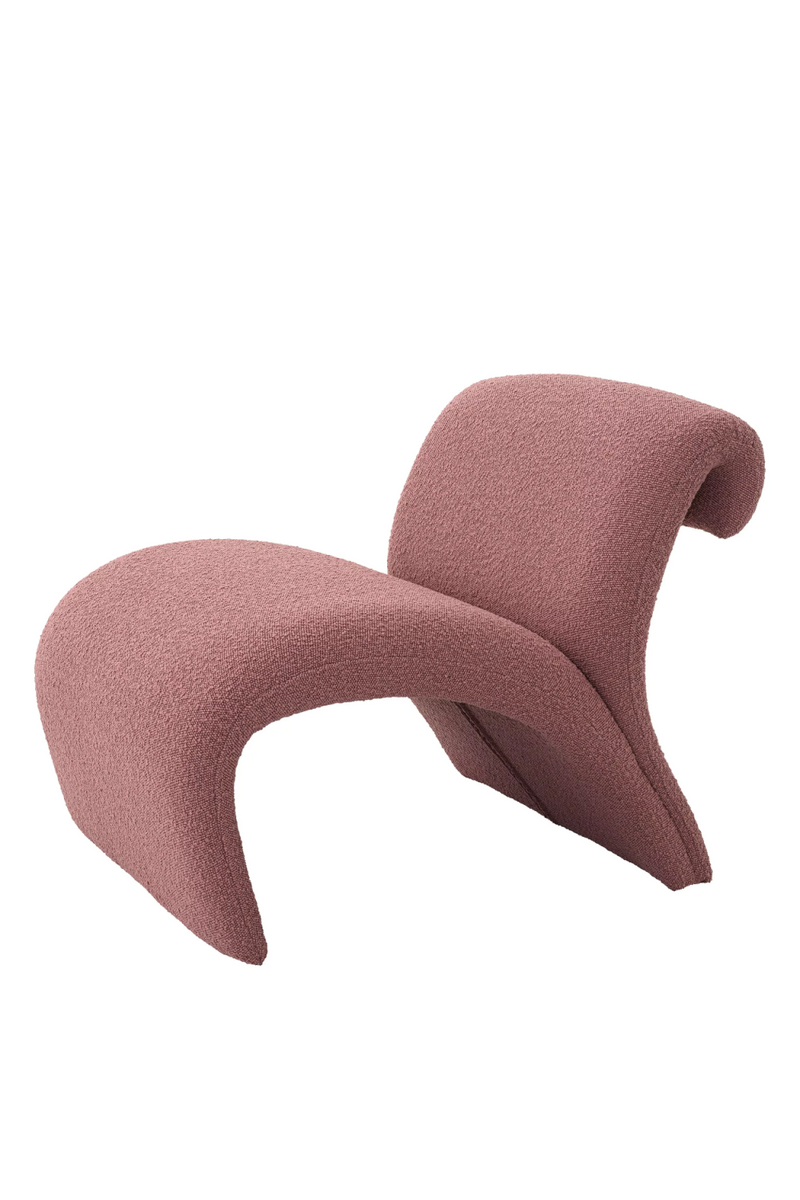 Fauteuil bouclé rose | Eichholtz Vignola | Meubleluxe.fr