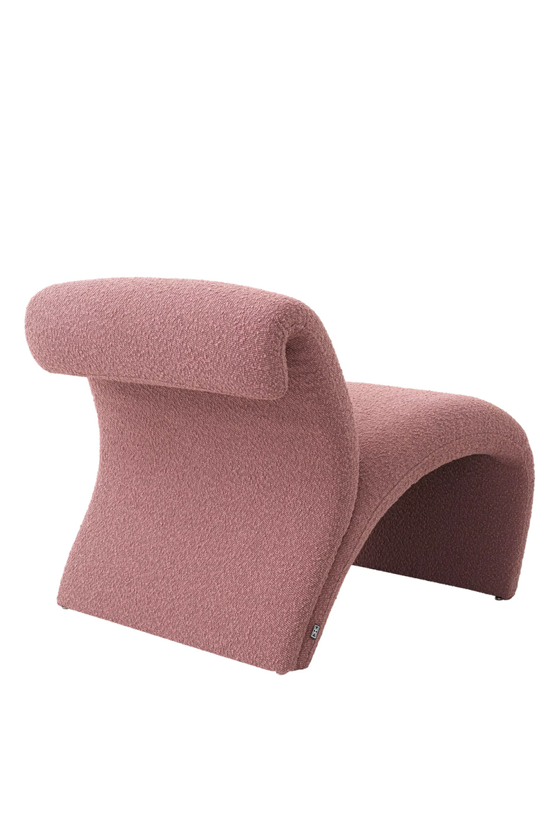 Fauteuil bouclé rose | Eichholtz Vignola | Meubleluxe.fr