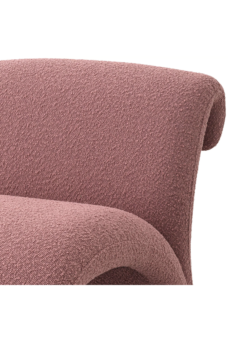 Fauteuil bouclé rose | Eichholtz Vignola | Meubleluxe.fr