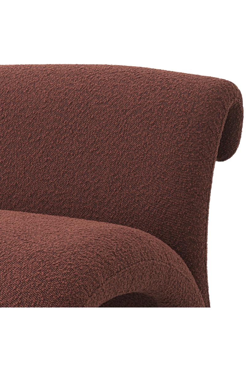 Fauteuil bouclé rouge | Eichholtz Vignola | Meubleluxe.fr