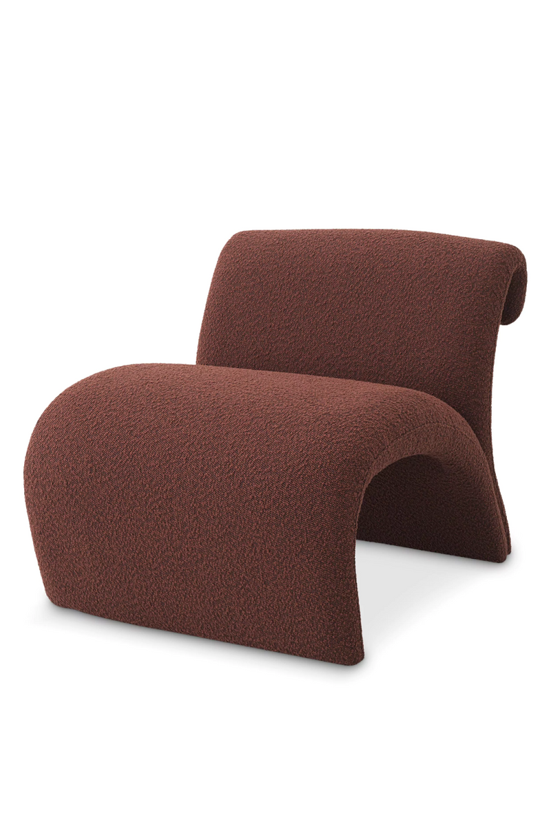 Fauteuil bouclé rouge | Eichholtz Vignola | Meubleluxe.fr