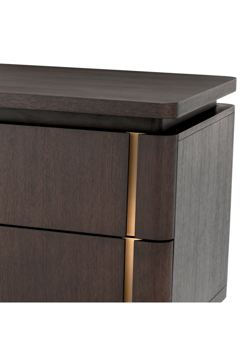 Bureau en chêne moka et laiton brossé | Eichholtz Modesto | Meubleluxe.fr