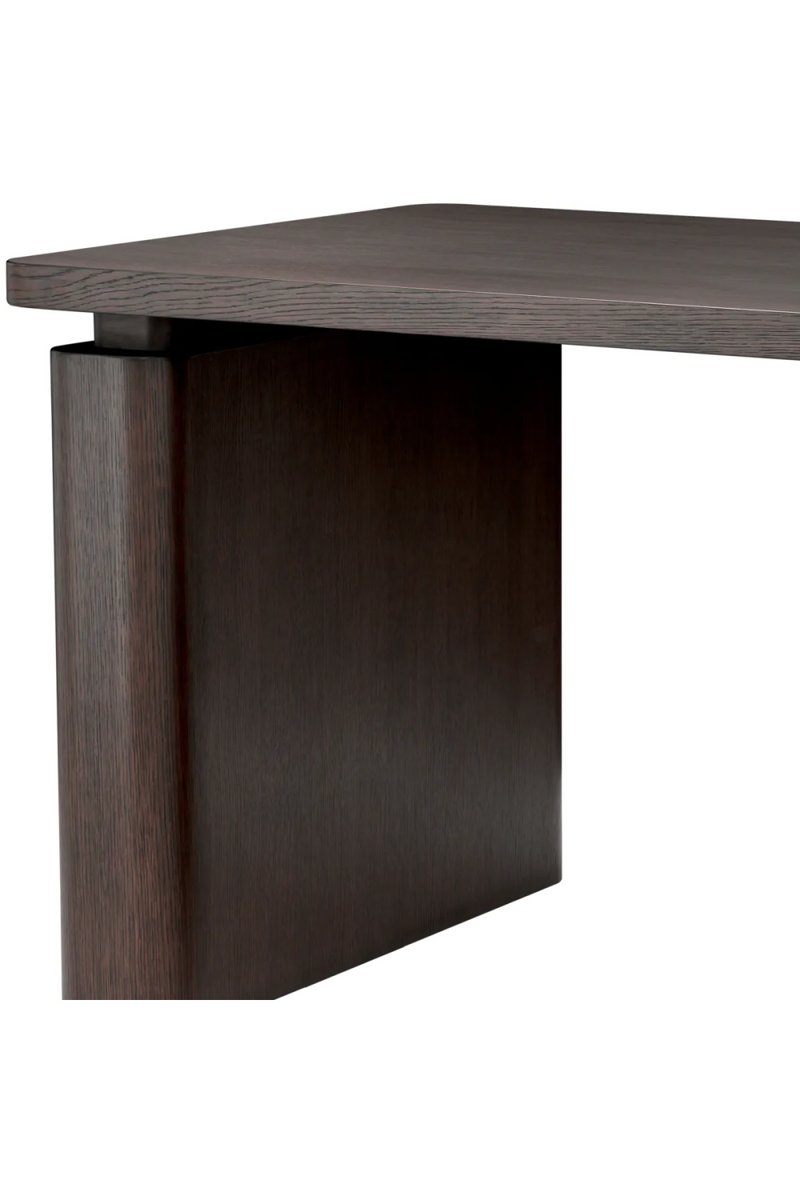 Bureau en chêne moka et laiton brossé | Eichholtz Modesto | Meubleluxe.fr