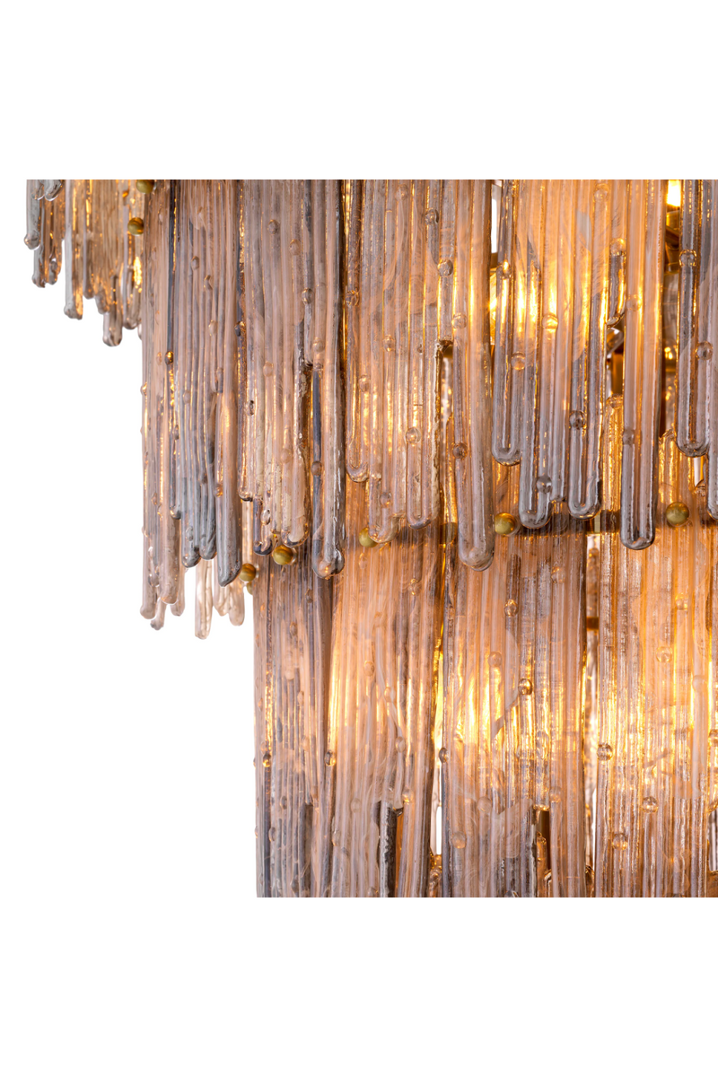 Lustre à couches en verre fumé | Eichholtz Saint Roch XXL | Meubleluxe.fr