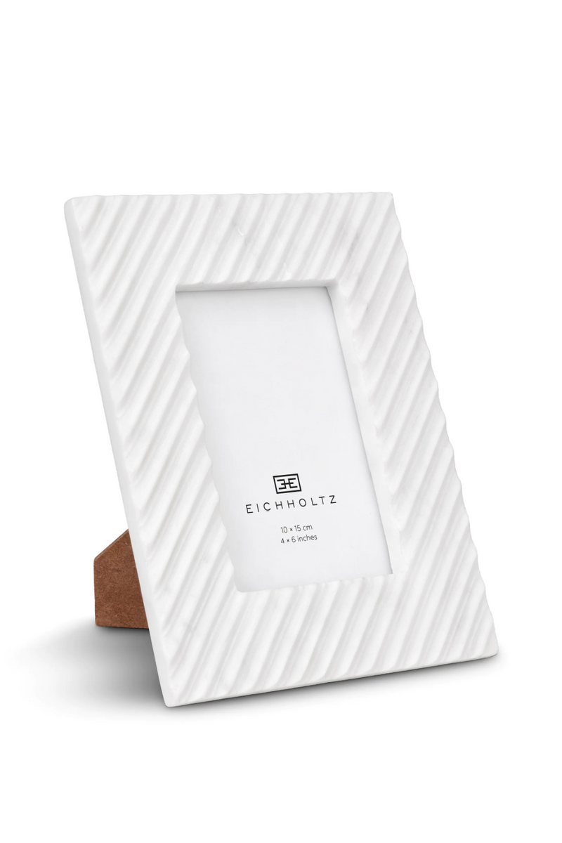 Cadre photo en marbre blanc (lot de 4) | Eichholtz Casale S | Meubleluxe.fr