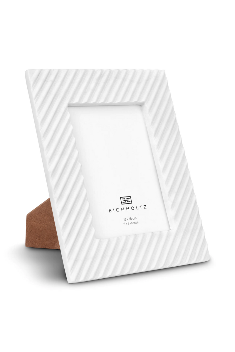 Cadre photo en marbre blanc (lot de 4) | Eichholtz Casale L | Meubleluxe.fr