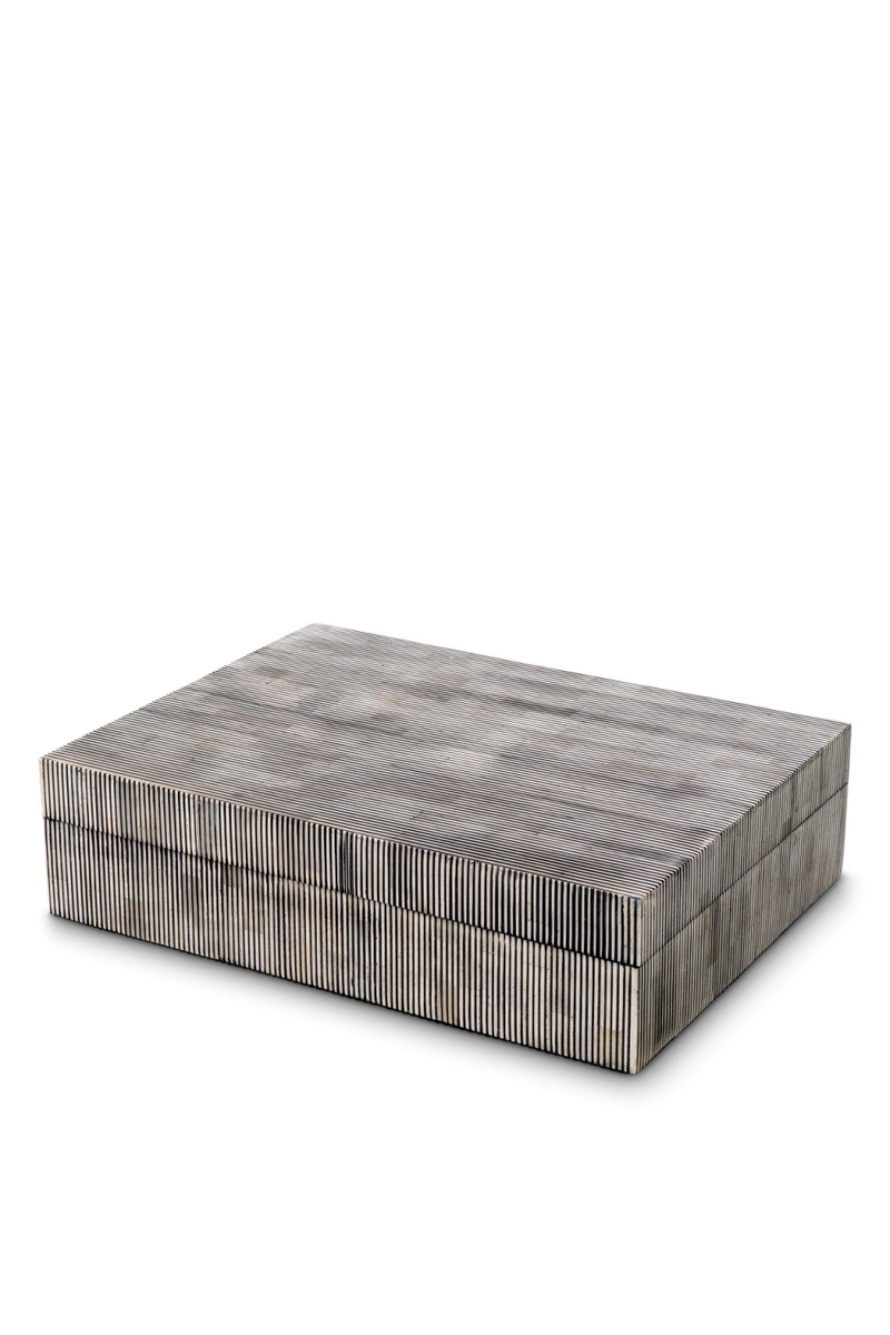 Boîte décorative en bois gris | Eichholtz Lucille L | Meubleluxe.fr