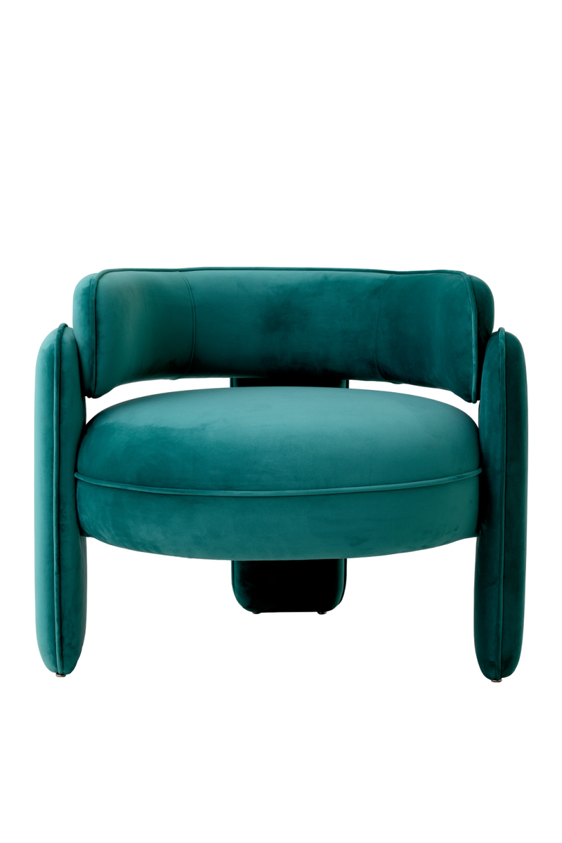 Fauteuil en velours turquoise | Eichholtz Chaplin | Meubleluxe.fr