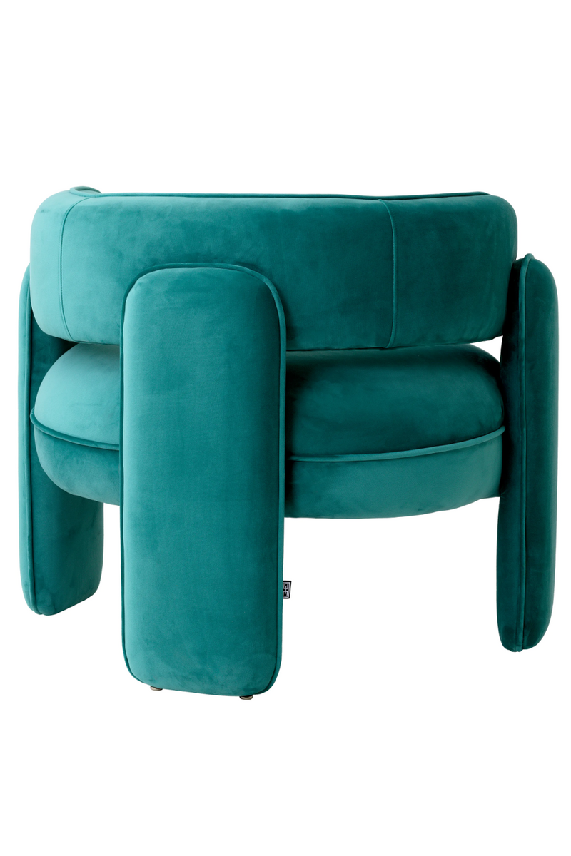 Fauteuil en velours turquoise | Eichholtz Chaplin | Meubleluxe.fr