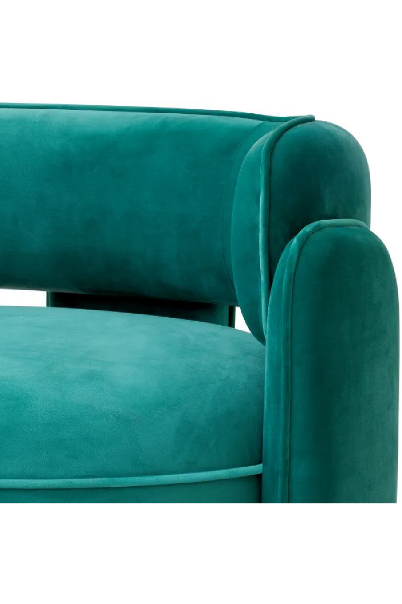 Fauteuil en velours turquoise | Eichholtz Chaplin | Meubleluxe.fr