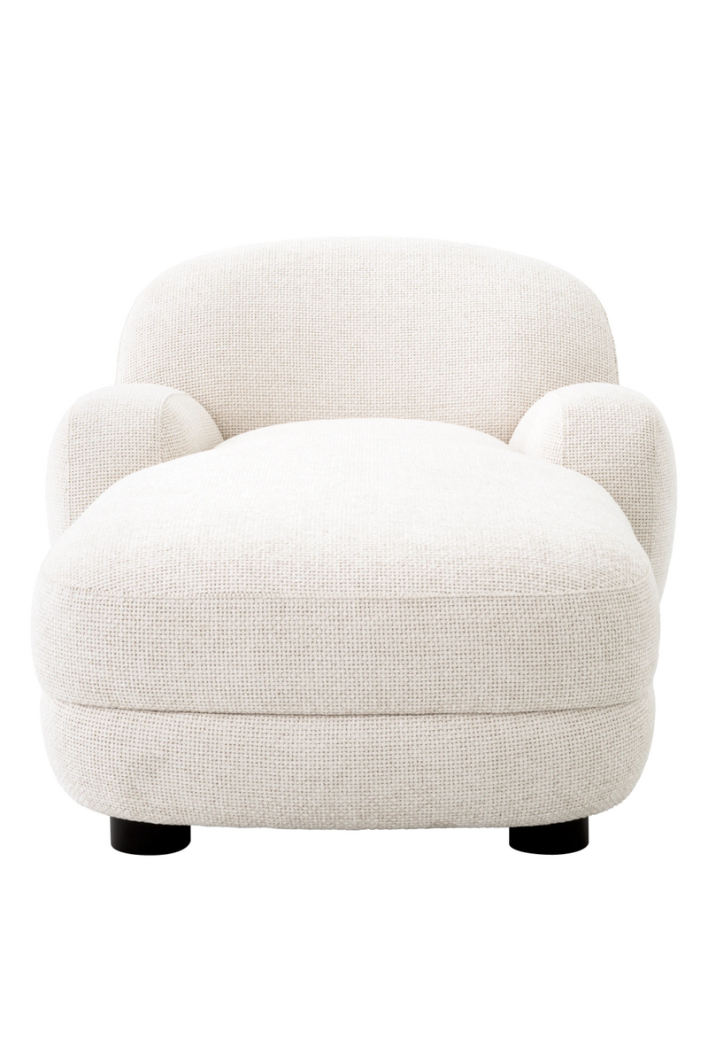 Fauteuil long en Lyssa blanc cassé | Eichholtz Udine | Meubleluxe.fr