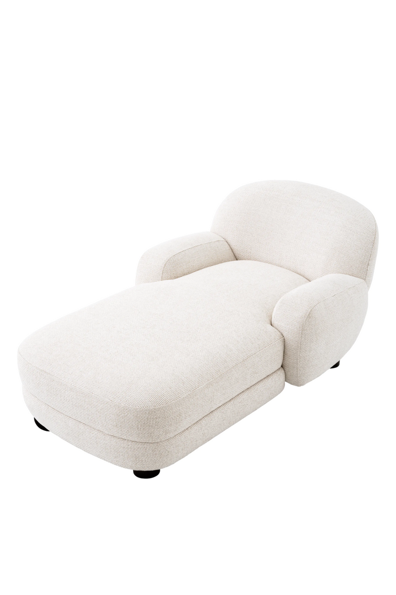 Fauteuil long en Lyssa blanc cassé | Eichholtz Udine | Meubleluxe.fr