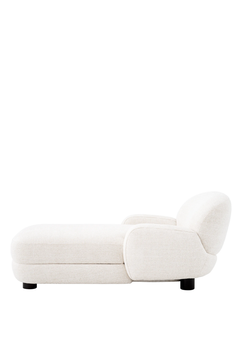 Fauteuil long en Lyssa blanc cassé | Eichholtz Udine | Meubleluxe.fr