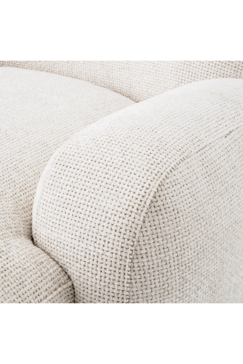 Fauteuil long en Lyssa blanc cassé | Eichholtz Udine | Meubleluxe.fr