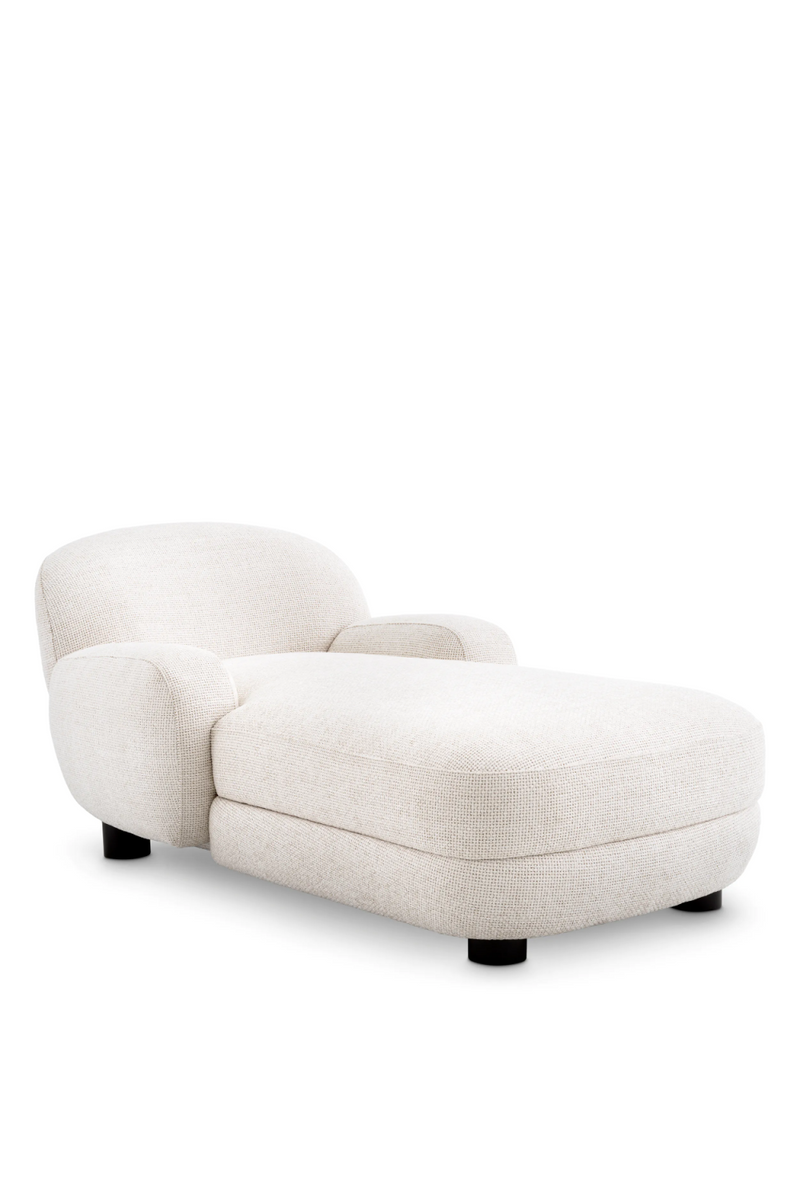 Fauteuil long en Lyssa blanc cassé | Eichholtz Udine | Meubleluxe.fr