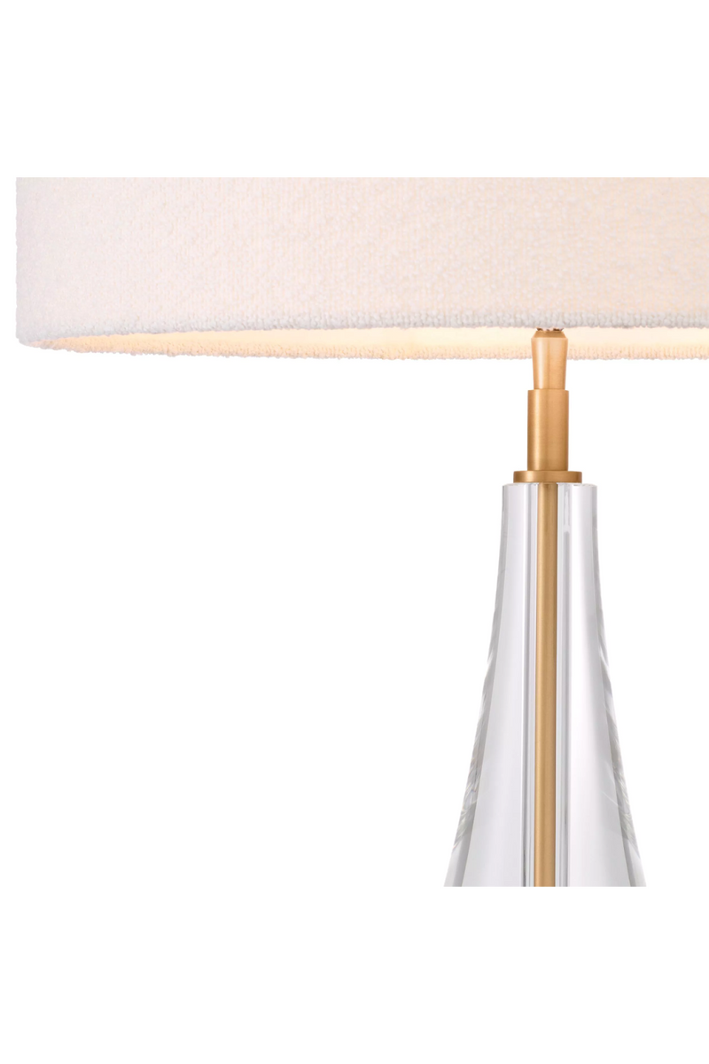 Lampe de table en laiton vieilli et verre cristal | Eichholtz Stilla | Meubleluxe.fr