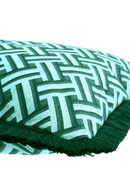 Coussin décoratif vert à franges | Eichholtz Doris L | Meubleluxe.fr