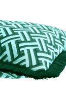 Coussin décoratif vert à franges | Eichholtz Doris S | Meubleluxe.fr