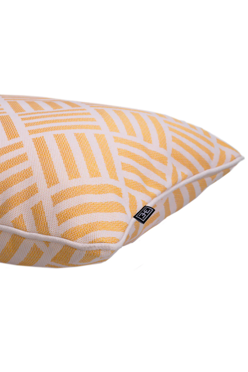 Coussin décoratif quadrillé jaune | Eichholtz Sonel L | Meubleluxe.fr