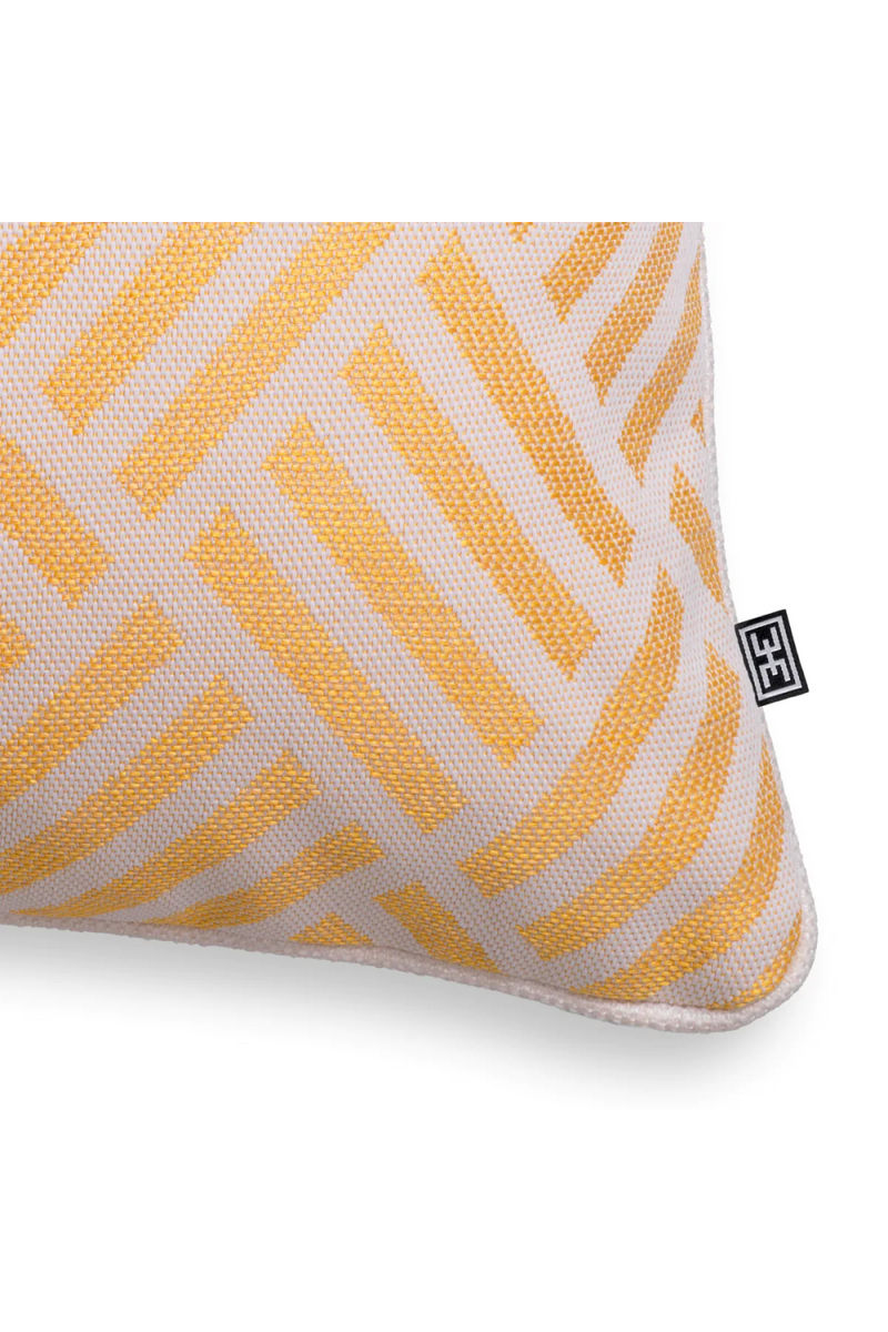 Coussin décoratif quadrillé jaune | Eichholtz Sonel L | Meubleluxe.fr