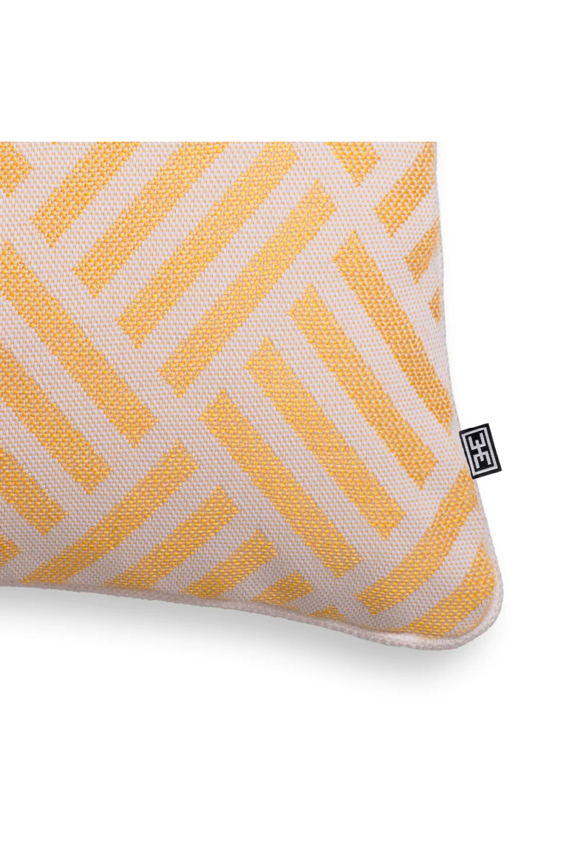 Coussin décoratif quadrillé jaune | Eichholtz Sonel S | Meubleluxe.fr