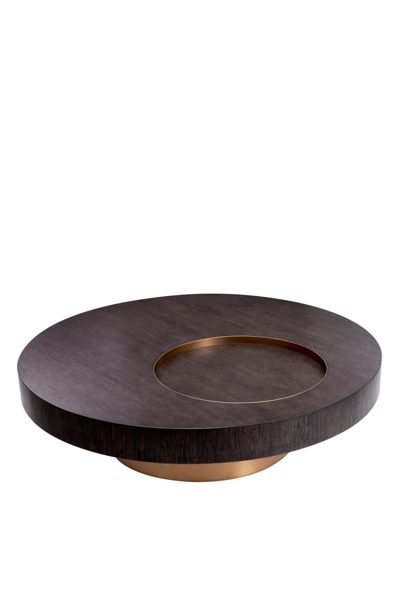 Table basse ronde en chêne | Eichholtz Otus | Meubleluxe.fr