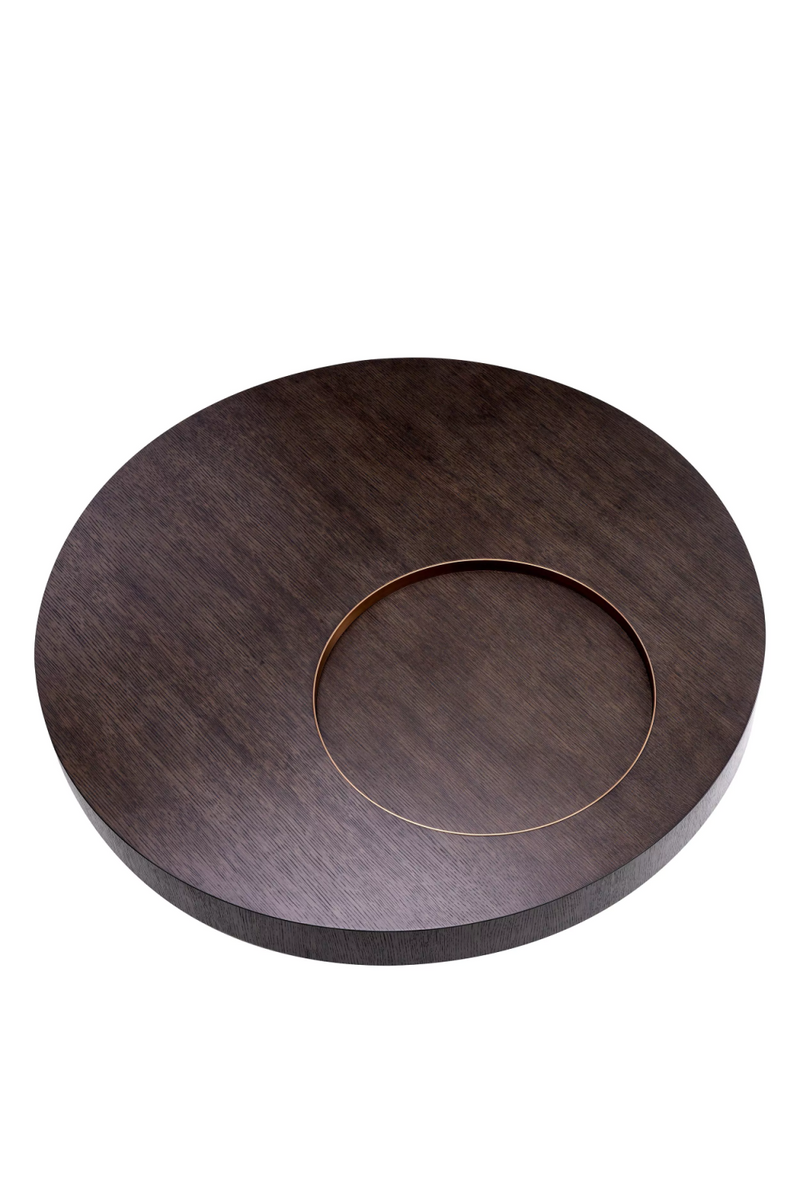 Table basse ronde en chêne | Eichholtz Otus | Meubleluxe.fr