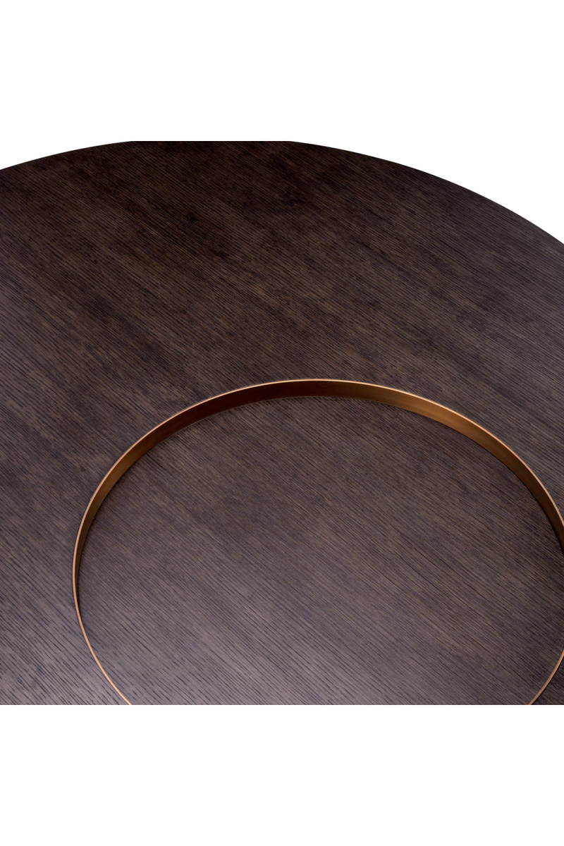 Table basse ronde en chêne | Eichholtz Otus | Meubleluxe.fr