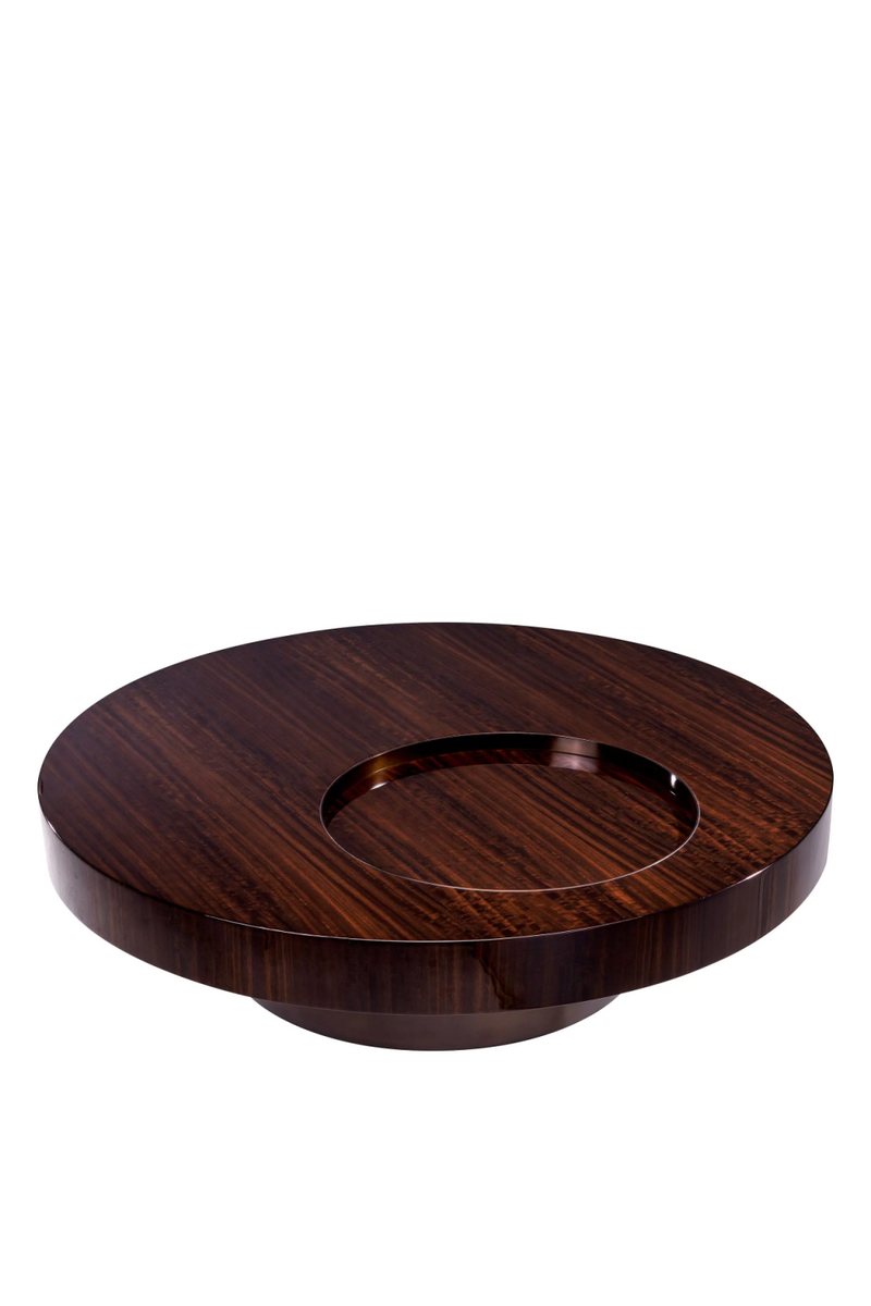 Table basse ronde en eucalyptus | Eichholtz Otus | Meubleluxe.fr