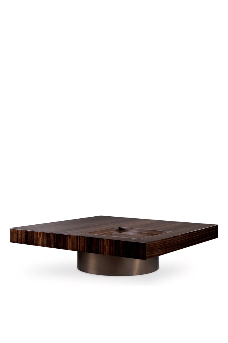 Table basse carré en eucalyptus | Eichholtz Otus | Meubleluxe.fr