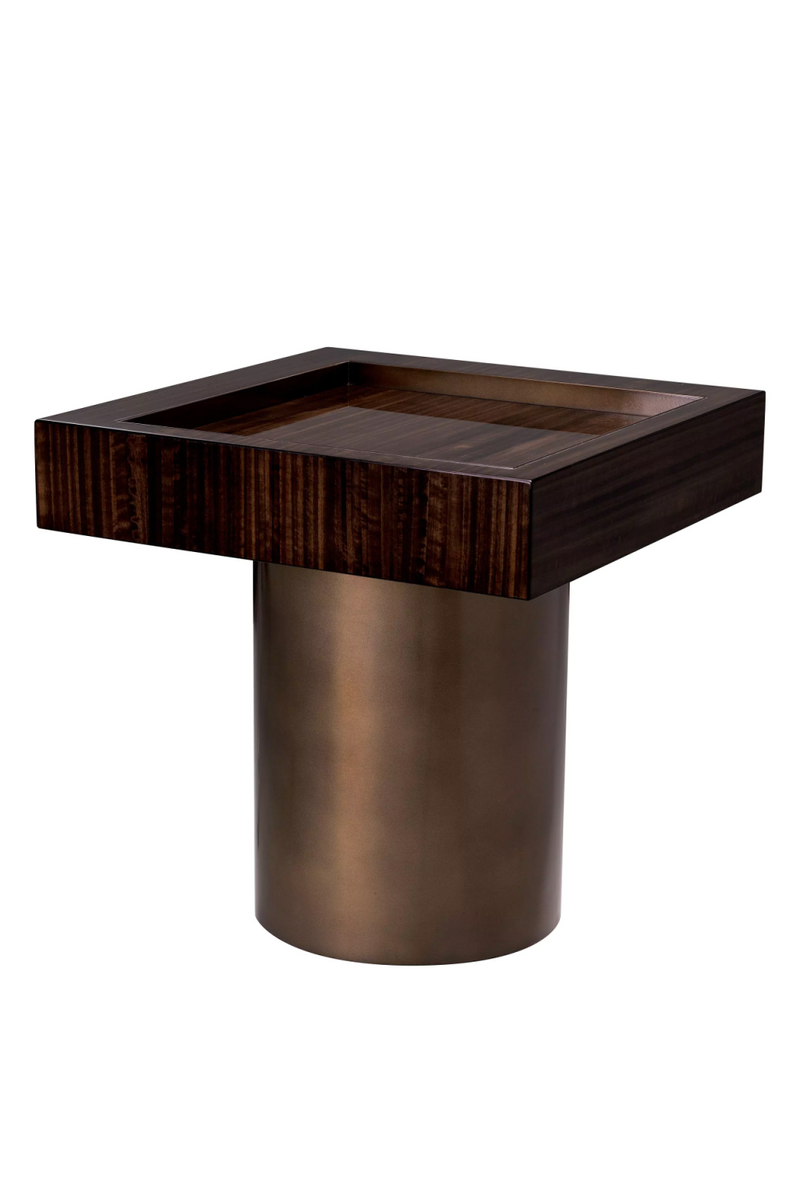 Table d'appoint carré en eucalyptus | Eichholtz Otus | Meubleluxe.fr