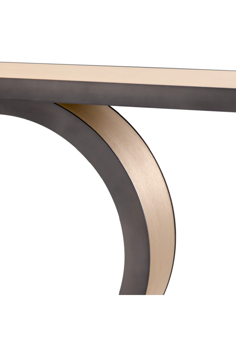 Console en chêne naturel et bronze | Eichholtz Odis | Meubleluxe.fr