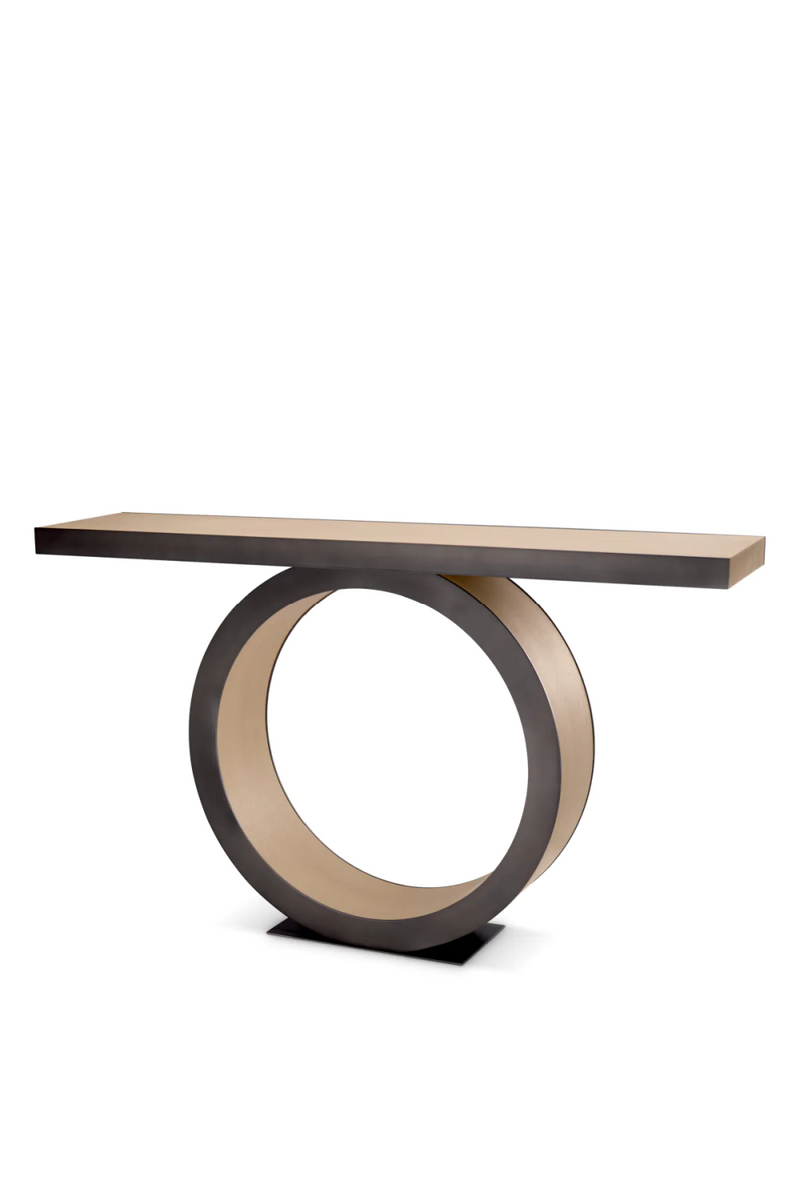 Console en chêne naturel et bronze | Eichholtz Odis | Meubleluxe.fr